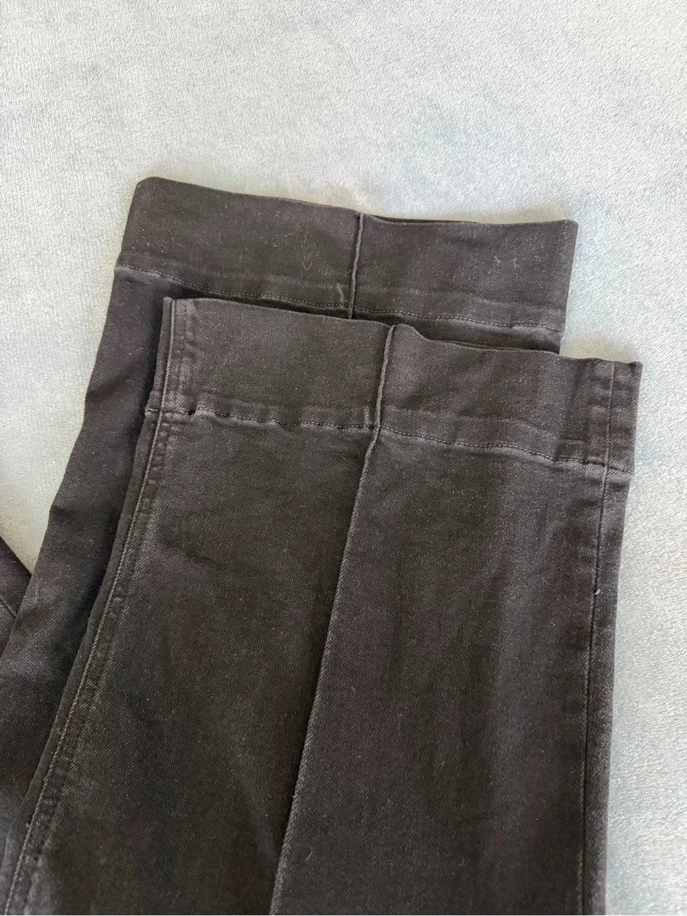 J.Crew Pintuck Denim Black High-Rise Wide-Leg Women's trouser Size 28